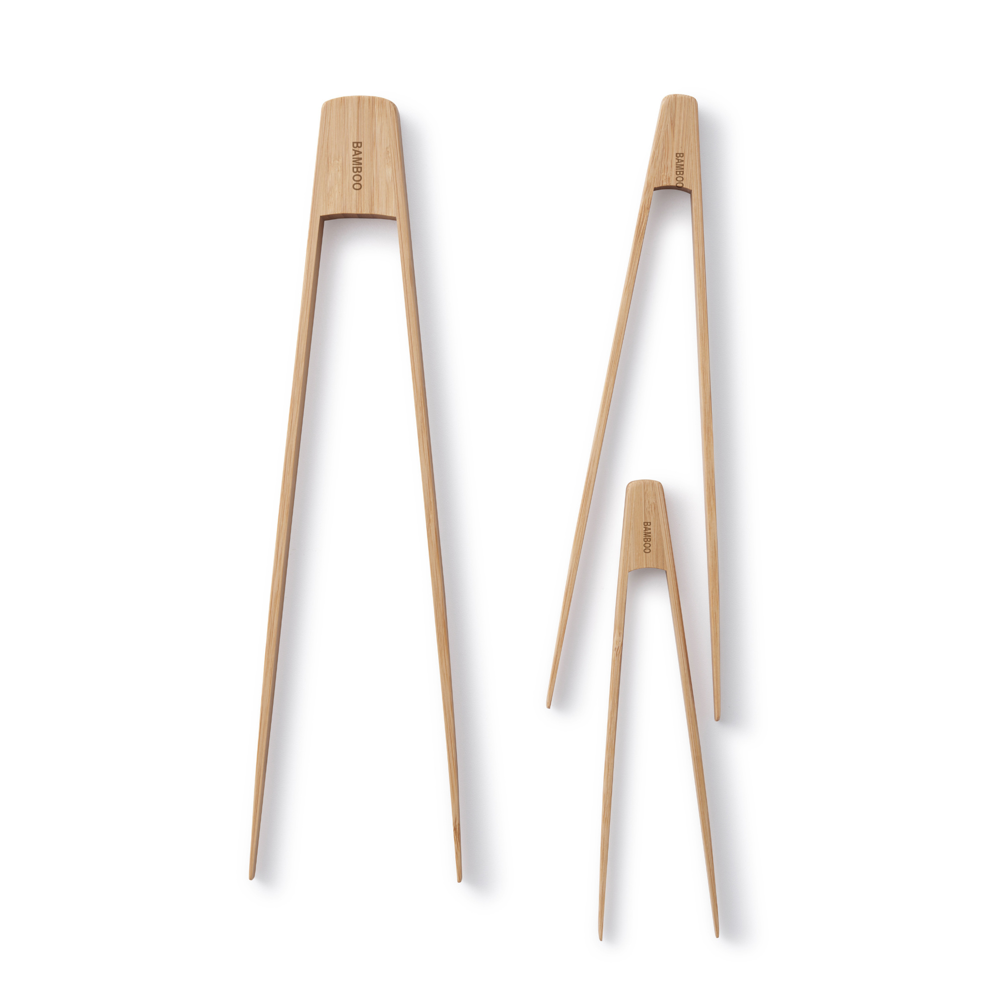 Bamboo Tongs Trio