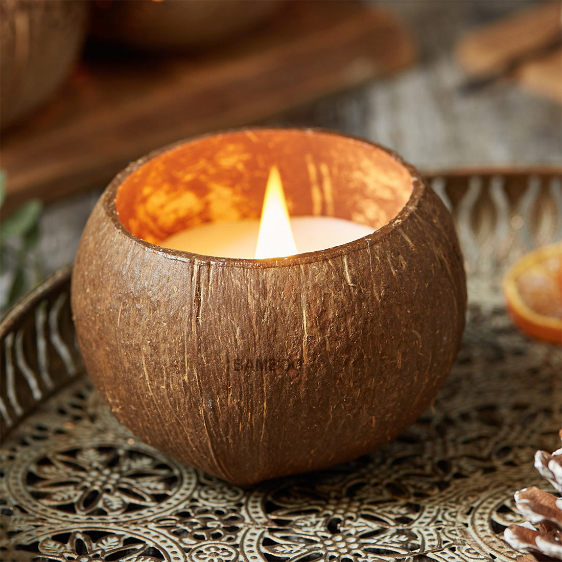 Citrus Coconut Shell Candle — view 2